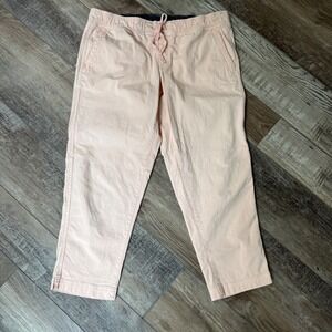 The‎ North Face Motion Pants Womens Large Peach Organic Cotton Crop Drawstring